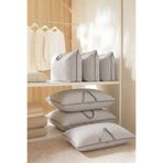 Nart Home 6'lı Set Çok Amaçlı Yastık Hurcu ve Saklama Çantası - 50x70 - Gri