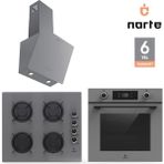 Narte 6 Yıl Garantili Ankastre Set Airfry Özellikli (OV400-CG20060-H30060) - Gri