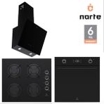 Narte 6 Yıl Garantili Ankastre Set Airfry Özellikli (OV400-CG20060-H30060) - Siyah