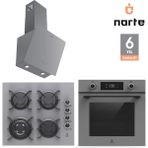Narte 6 Yıl Garantili Ankastre Set Airfry Özellikli (OV400-CG20160-H30060) - Gri