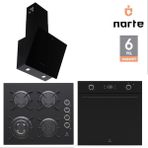 Narte 6 Yıl Garantili Ankastre Set Airfry Özellikli (OV400-CG20160-H30060) - Siyah