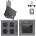 Narte 6 Yıl Garantili Ankastre Set (OV200-CG20060-H10060) - Gri