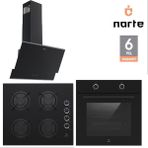 Narte 6 Yıl Garantili Ankastre Set (OV200-CG20060-H10060) - Siyah