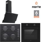 Narte 6 Yıl Garantili Ankastre Set (OV200-CG20160-H10060) - Siyah