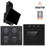 Narte 6 Yıl Garantili Ankastre Set (OV300-CG20160-H20160) - Siyah