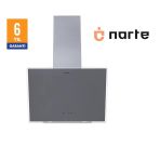 NARTE-H20160S 60CM Gri Cam Eğimli Davlumbaz - 6 Yıl Garantili