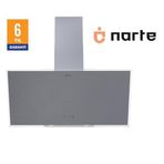NARTE-H20190S 90CM Gri Cam Eğimli Davlumbaz - 6 Yıl Garantili