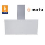 NARTE-H20190W 90CM Beyaz Cam Eğimli Davlumbaz - 6 Yıl Garantili