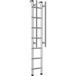 Narvon 2 Metre Korkuluklu Kancalı Alüminyum Merdiven - Gümüş Gri