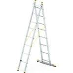 Narvon 2x2,5 (5 M) A Tipi Sürgülü Alüminyum Merdiven - 100 x 250 cm - Açık Gri