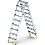 Narvon 9+9 Lüx Çift Çıkışlı Alüminyum Merdiven - Gri