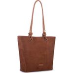 Nas Bag , Büyük Boy, Süet, Kadın Omuz Çantası - Taba Süet