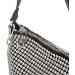 Nas Bag Kadın Çapraz Çanta Black White Diamond Siyah Taşlı Çanta