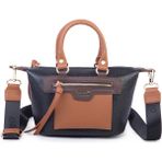 Nas Bag Kadın Mini El ve Postacı Çantası Siyah Taba Kahve Victoria