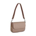 Nas Bag Kadın Postacı Çantası Çift Askılı Kum Taba Gofraj 22x16x5 Cm