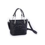 Nas Bag Mini Kadın Zincirli Kapitone El Ve Çapraz Çanta Siyah Dona (19X19) 1305