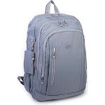 Nas Bag Unisex Büyük Boy Hafif Çok Gözlü Okul Sırt Çantası (En :30 cm Boy:44 Cm) Gri
