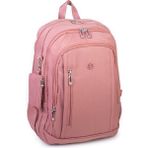 Nas Bag Unisex Büyük Boy Hafif Çok Gözlü Okul Sırt Çantası (En :30 cm Boy:44 Cm) Gül Kurusu