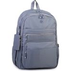 Nas Bag Unisex Büyük Boy Hafif Çok Gözlü Sırt Çantası Gri