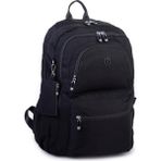 Nas Bag Unisex Büyük Boy Hafif Çok Gözlü Sırt Çantası Siyah