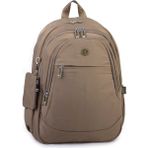Nas Bag Unisex Büyük Boy Sırt Çantası Çok Gözlü Okul Çantası Haki
