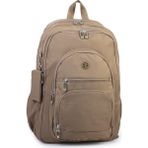 Nas Bag Unisex Hafif Büyük Boy Okul Çantası ve Spor Çantası Çok Gözlü Haki