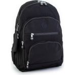 Nas Bag Unisex Su Itici Özellik Kazandırılmış Çok Gözlü Büyük Boy Sırt Çantası Siyah
