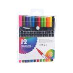 NaSaDAN Çift Taraflı Brush Pen 12 Li Su Bazlı Keçeli Kalem Seti Brush&Fineliner
