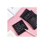 NaSaDAN Siyah Yapışkanlı Kare Not Kağıdı Postit Siyah Postit
