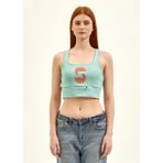 Nasaqu Kadın Açık Yaka Aktif Mint Yeşili Crop Top