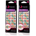 Nascita 20'Li Kirmizi-Gümüş Nokta Desenli Yapıştırma Oje -012 2li paket