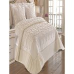 Nashome Tekstil Yatak Örtüsü Takımı Çeyizlik 3 Parça Gold - Krem - 265 x 265 cm