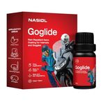 Nasiol Goglide Motosiklet ve Kask Vizörü için Nano Yağmur Kaydırıcı-10 Ml-Su İtici,Leke Önleyici,Cam Bakımı, Motorsiklet Kask Su İtici