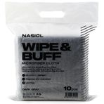 Nasiol Wipe&Buff Mikrofiber Seramik Kaplama Uygulama Bezi 10'lu Paket, Tüy Bırakmaz Detailing Bezi, Çift Taraflı Araç İçi Bakım,Temizlik Bez
