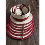Naspar 6 Adet Ekru Hasır Supla / Amerikan Servis - 32 x 32 cm