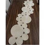Naspar Krem Runner / Masa / Konsol/Salon Sehpa Örtüsü 140*35 cm