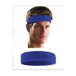 NASYA unisex havlu ter bandı kafa bandı tenis saç bandı headband Mavi