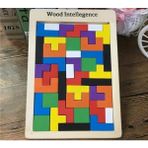 NASYONEL TOYS Ahşap Zeka Oyunu Tetris Tangram | Wood Intelligence Akıl ve Düşünme Oyunu |Eğitici Oyuncak