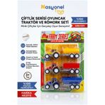 NASYONEL TOYS Çiftlik Serisi Oyuncak Traktör ve Römork Seti Çocuklar İçin Eğitici ve Eğlenceli Oyun Seti