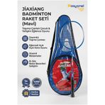 NASYONEL TOYS Jiaxiang Badminton Raket Seti Mavi Taşıma Çantalı Çocuk ve Yetişkin Eğlence Oyunu
