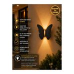 Natiorj Butterfly Mercekli Model Elektrikli Aplik Salon Yatak Odası Bahçe Tablo Aplik Şık