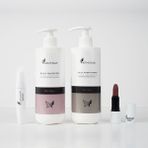 Native Base Keratin Bakım Şampuanı 500 ml + Keratin Krem 500 ml + Ruj + Mascara Kişisel Saç Bakım Seti
