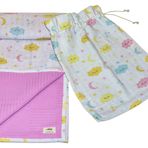 Natolya Müslin Battaniye Organik%100 Pamuk Cloudberry - (100 x 110 cm) (pink)