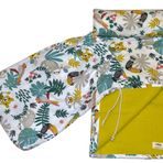 Natolya Müslin Battaniye Organik%100 Pamuk Cute Animals - (100 x 110 cm) (multi muslin, Dark Yellow)