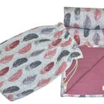 Natolya Müslin Battaniye Organik%100 Pamuk Fluff - (100 x 110 cm) (multi muslin, Dark Pink)