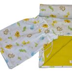Natolya Müslin Battaniye Organik%100 Pamuk Jungly Monkey - (100 x 110 cm) (multi muslin, Dark Yellow)