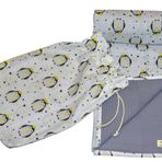 Natolya Müslin Battaniye Organik%100 Pamuk King Penguin - (100 x 110 cm)