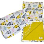 Natolya Müslin Battaniye Organik%100 Pamuk Night Night - (100 x 110 cm) (Multi Muslin, Dark Yellow)