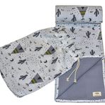 Natolya Müslin Battaniye Organik%100 Pamuk Tapee on the moon - (100 x 110 cm) (waffle - muslin, Gray)