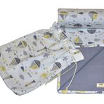 Natolya Müslin Battaniye Organik%100 Pamuk Tiny Sailboat - (100 x 110 cm) (gray)
